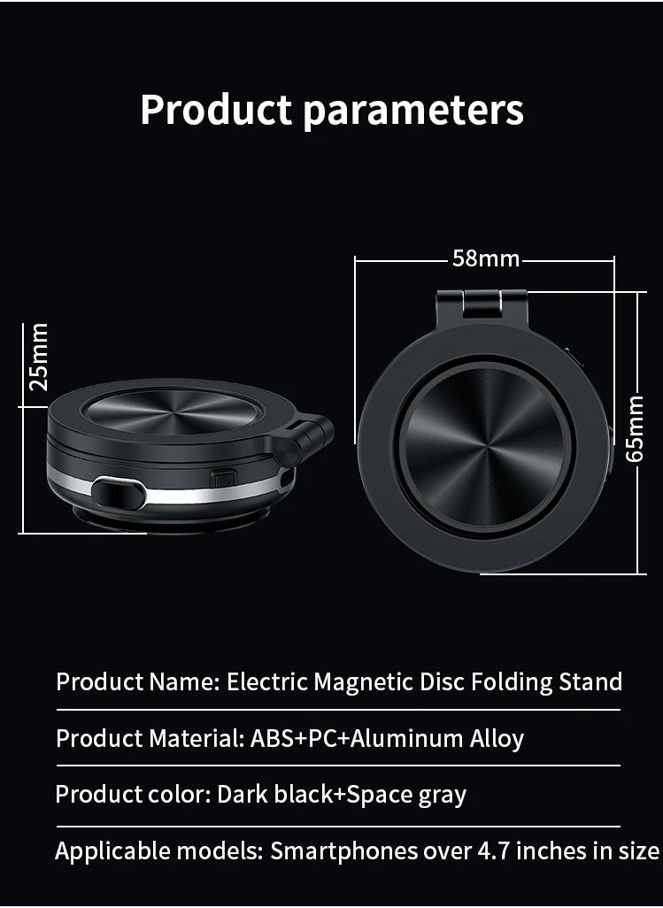 Shopit - Magnetic Vacuum Suction Car Phone Holder, 360 Degree Rotation, Strong Suction, Universal Adsorption Bracket, Regular Version (Type C) - Image 1