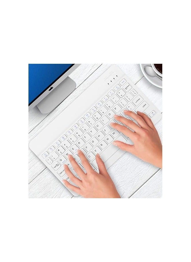 General Ultra-Slim Wireless Bluetooth iPad Keyboard Universal Rechargeable Keyboard for iPad 10.2/iPad Pro/iPad Air/Samsung Galaxy Tab A8/A7 Lite/S6 Lite/S8/S7 iOS Android Windows Devices  - Image 2