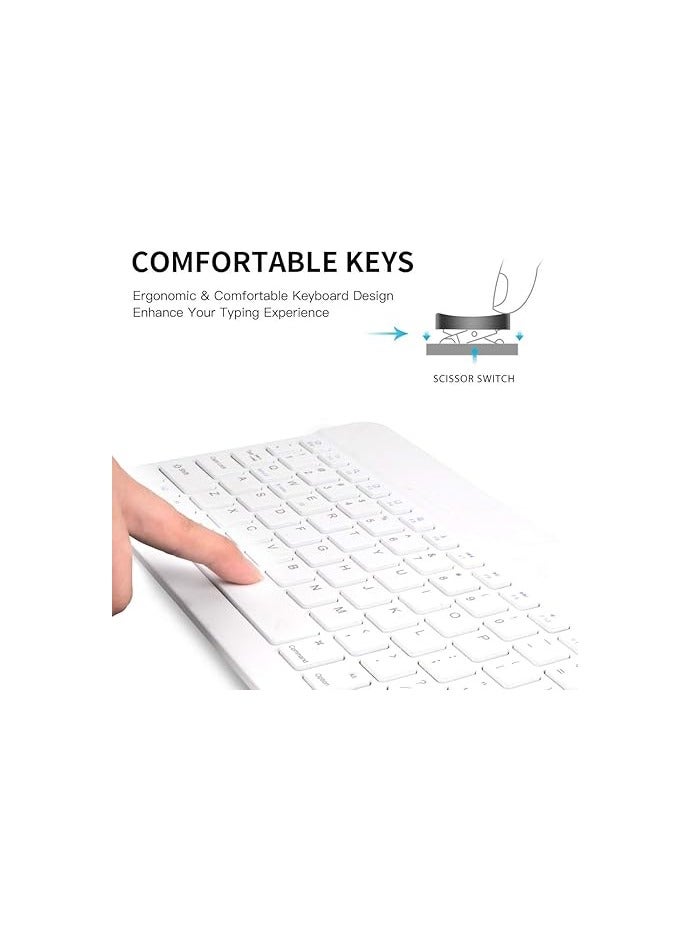 General Ultra-Slim Wireless Bluetooth iPad Keyboard Universal Rechargeable Keyboard for iPad 10.2/iPad Pro/iPad Air/Samsung Galaxy Tab A8/A7 Lite/S6 Lite/S8/S7 iOS Android Windows Devices  - Image 5