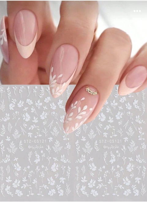 Nail stickers with multiple floral designs that add a unique and elegant touch to your daily or occasion nail art.