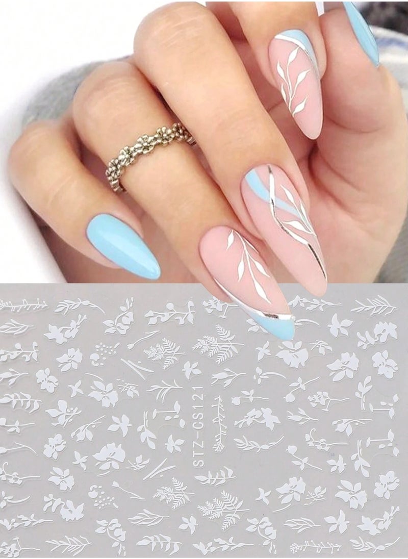 Nail stickers with multiple floral designs that add a unique and elegant touch to your daily or occasion nail art.
