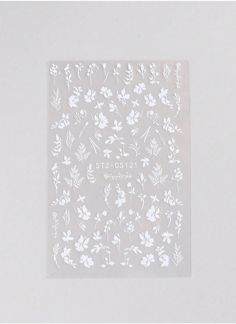 Nail stickers with multiple floral designs that add a unique and elegant touch to your daily or occasion nail art.