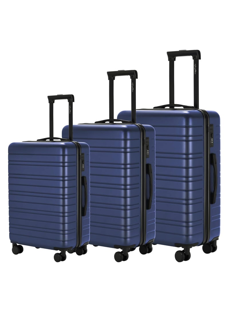 Favarey 3-Piece Luggage Sets (20", 24", 28"), Premium Expandable Carry-on Luggage, ABS+PC Hard Shell Travel Luggage Suitcase with Spinner Wheels, Carry on Luggage Set with TSA Lock (BLUE)  - Image 1