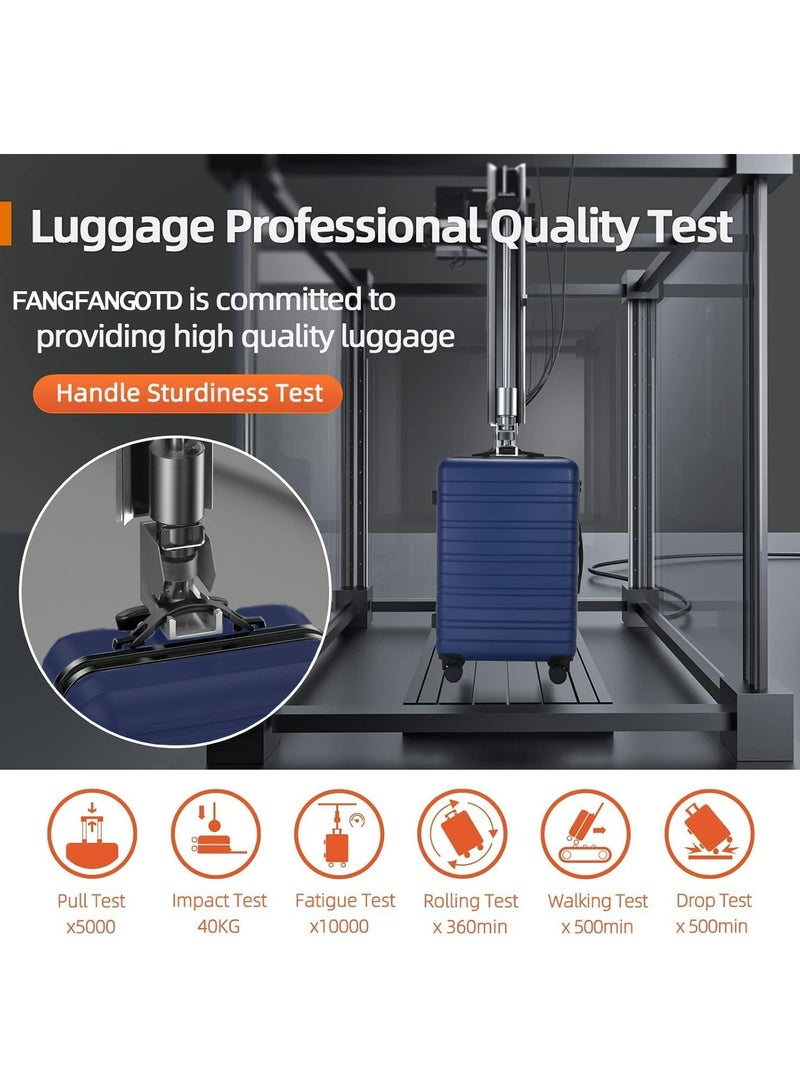 Favarey 3-Piece Luggage Sets (20", 24", 28"), Premium Expandable Carry-on Luggage, ABS+PC Hard Shell Travel Luggage Suitcase with Spinner Wheels, Carry on Luggage Set with TSA Lock (BLUE)  - Image 3
