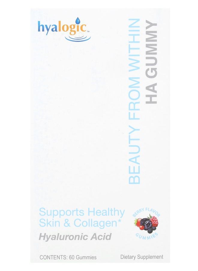 Hyalogic Beauty From Within HA Gummy Berry 60 mg 60 Gummies 