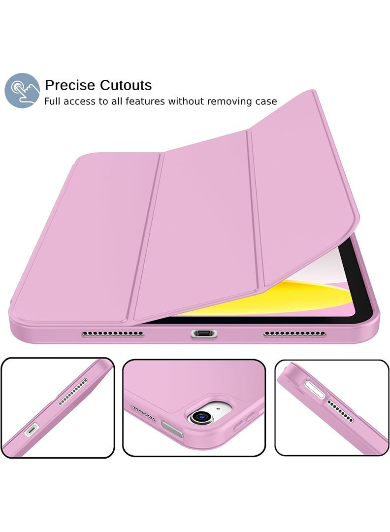 Theodor Case for iPad Air 11 6th Gen-inch M2 (2024), iPad Air 5th Gen (2022) / iPad Air 4th Gen (2020) 10.9 Inch - Flexible Soft Back Cover with Pencil Holder Purple  - Image 2