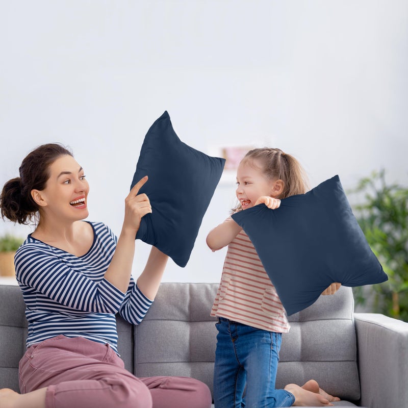 Utopia Bedding Throw Pillows Insert (Pack of 2  Navy) - 16 x 16 Inches Bed and Couch Pillows - Indoor Decorative Pillows - Image 3