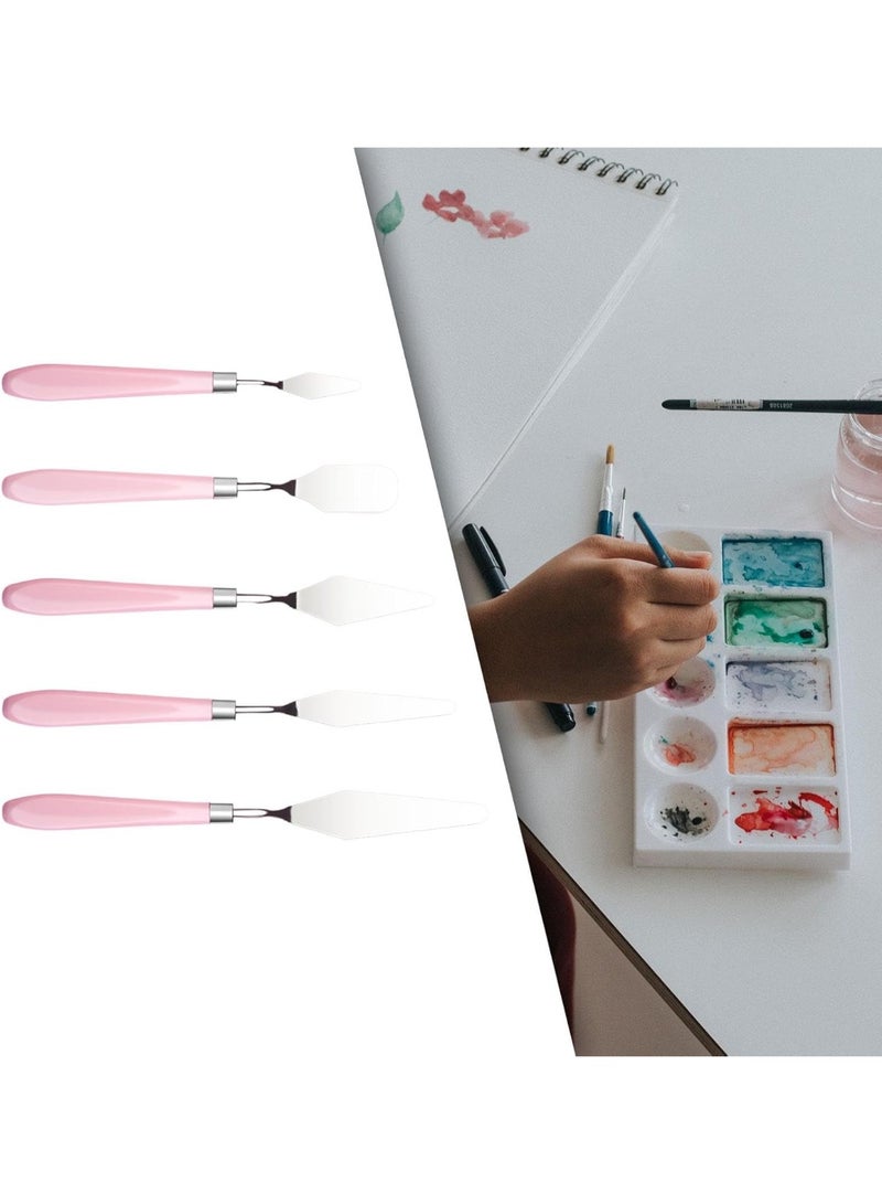 Bukela 5 PCS Stainless Steel Palette Knife Set, Flexible Spatula Painting Knives for Oil, Texture Paste Application, Color Mixing. - Image 5