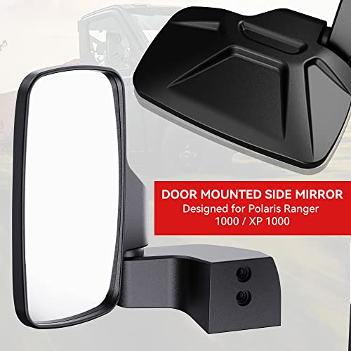 Esploratori Ranger Side Mirrors Door Mounted, Esploratori UTV Side Mirrors for Full-Door Polaris Ranger Compatible With 2018-2026 Polaris Ranger CREW SP XP 570 1000 2019-24 Commercial Pro XD（ONLY FOR FULL DOORS） - Image 5