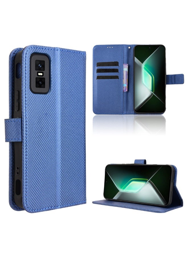 For Infinix GT30 Pro 5G Case, Premium Leather Wallet Flip Cover, Card Slots & Money Pock Blue - Image 1