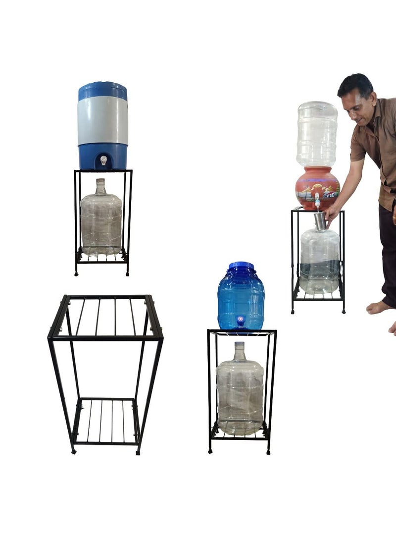 A to Z Hub A TO Z Hub Stylish and Useful 2 Tier Water Dispenser Can and Water Bottle StandMatka Pot StandBislery Bottle Holder Rack for KitchenOfficeHotelSchoolShop 2 Self Rack  - Image 3