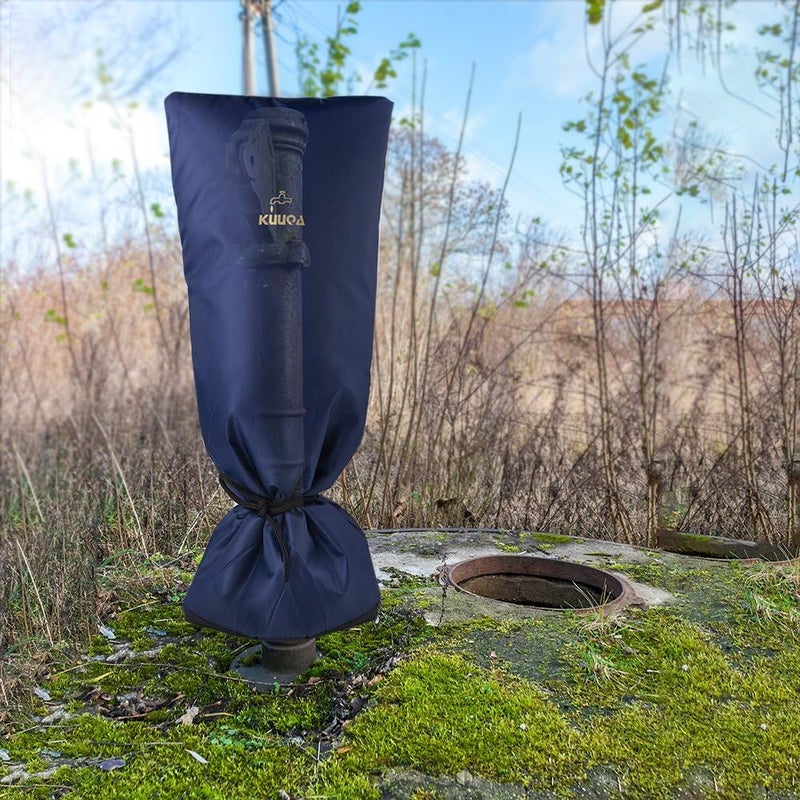 KUUQA Kuuqa Large Size Outdoor Faucet Cover Faucet Socks Outdoor Hose Cover for Winter Freeze ProtectionDeep Blue - Image 5