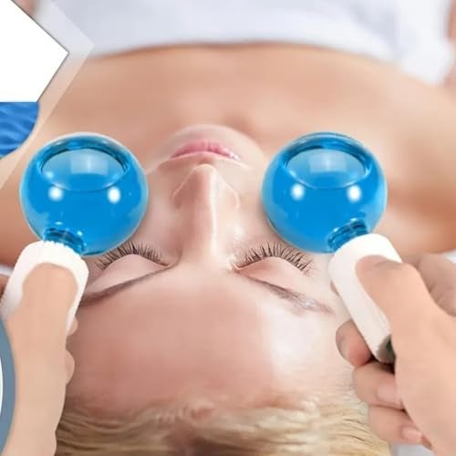 Eripeli Facial Ice Globe Cool Massager Crystal Ball Face Roller Tool for Face, Neck & Eyes Anti-Aging, Puffiness, Wrinkle & Dark Circle Reducer Skin Tightening & Soothing Roller (Pack of 2) - Image 2