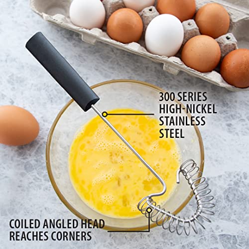 Rada Cutlery Handi-Stir Whisk, Made in USA, Black Handle - Image 3