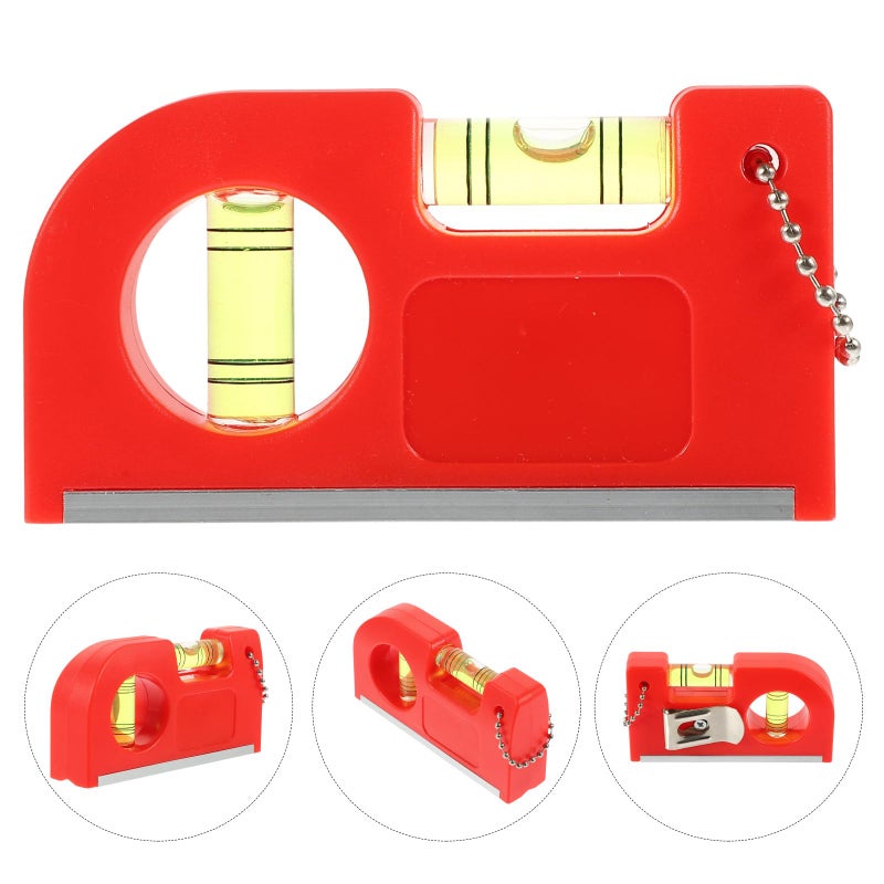 Red Hanging Bubble Spirit Level Tool for Ground Slope Measurement Brick Layout Fence Installation - Image 5