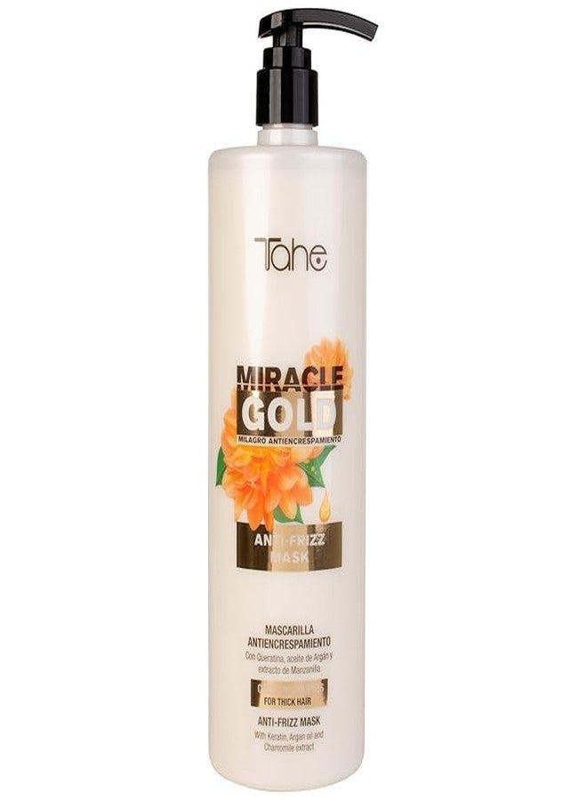 Tahe Miracle Gold For Frizz Control Kit - Shampoo 1000ml + Mask 1000ml - Image 5