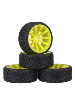 1/10 Level Running Racing Highway Street Running RV Wear-resistant Tire HSP Unlimited RC Remote Control Model Car Four Pack-Color:D8 + A Wheel Hub