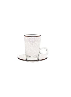 Villeroy & Boch 6-Piece Embroidery Platinum Teacups  - Image 1