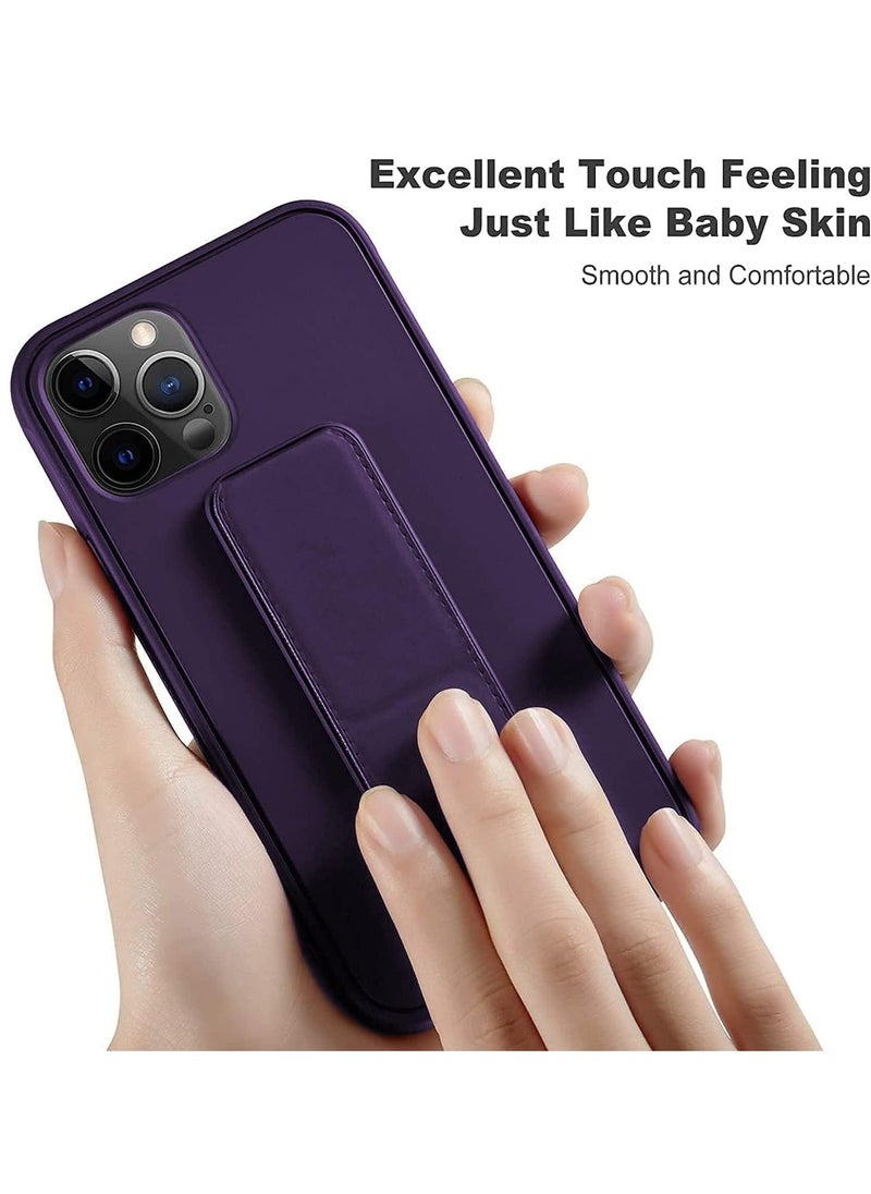 Raxoom iPhone 16 Pro Max Purple Magnetic Car Mount Kickstand Case â€“ Premium Silicone with Vertical & Horizontal Hand Strap and Multi-Stand - Image 2