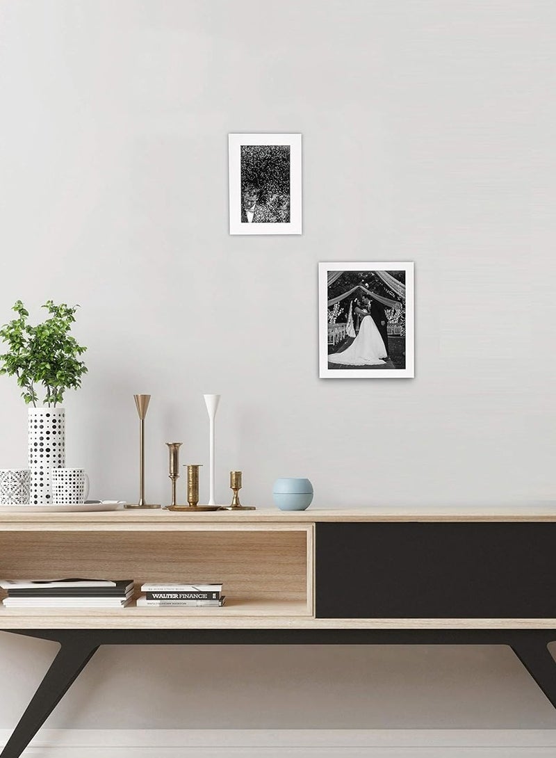 Decorhills 4x6 White Picture Frames, Wood Photo Frame for Table Top and Wall Decoration - Image 2