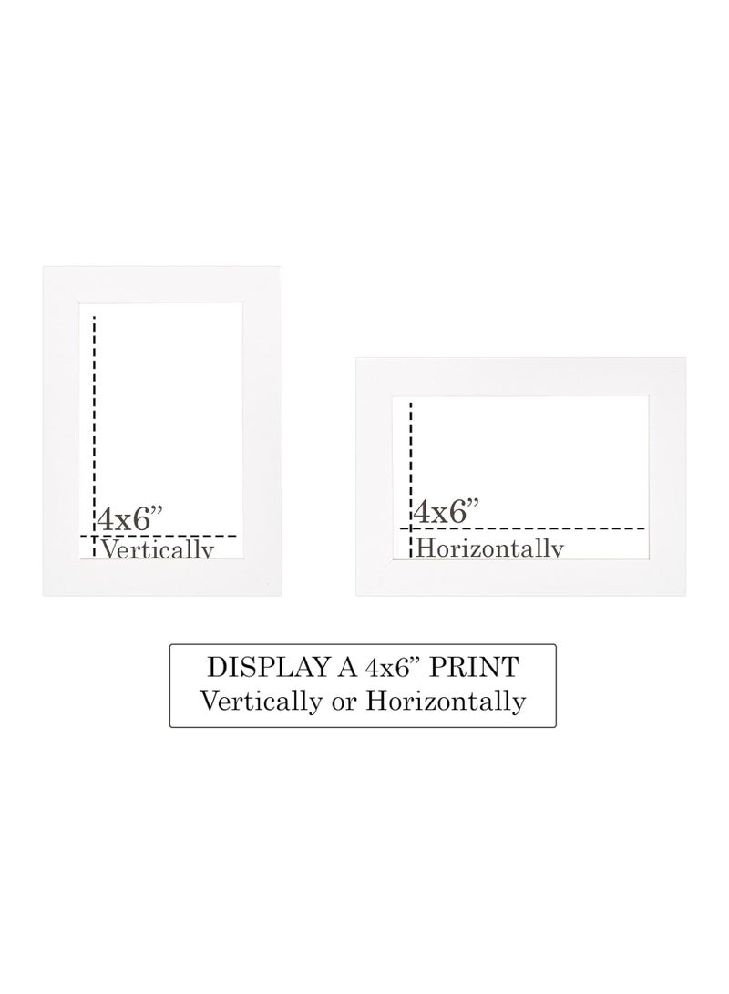 Decorhills 4x6 White Picture Frames, Wood Photo Frame for Table Top and Wall Decoration - Image 3