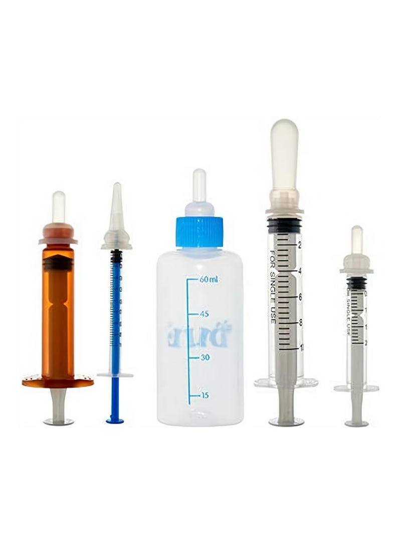 Pet Nursing Bottles for Kittens & Puppies - Complete Newborn Milk Feeder Set with Extra Nipples for Small Animals, Ideal for Easy Feeding - Image 1