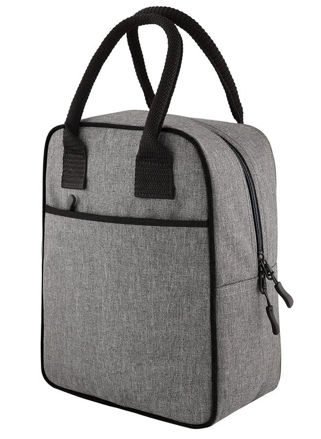 CBK Insulated Lunch Bags Tiffin Bags Storage for Women Men Work, Student, Kids to School, Thermal Cooler Bag, Picnic Organizer Portable Storage Bag (Grey) - Image 1