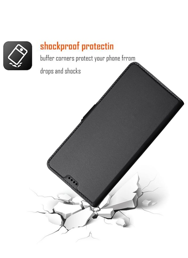 X-level Samsung Galaxy S24 5G Case Cover with PU Leather Shockproof Camera Len Protection Wallet Card Holder Shockproof Flip Back Cover Anti-drops Anti-fingerprints Anti-scratch phone Accessories Protector  - Image 5