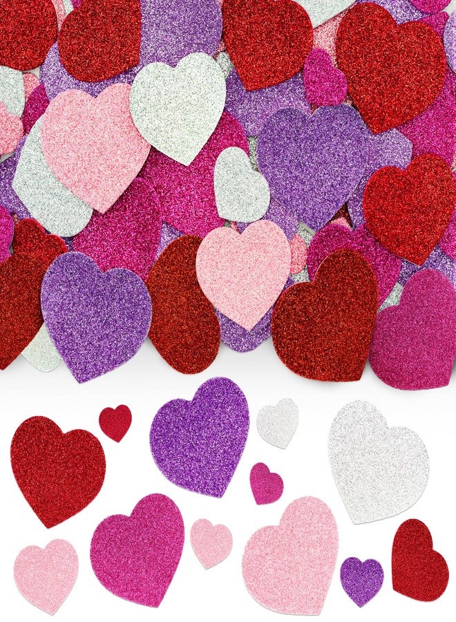Anwyll Foam Stickers,Self-Adhesive Foam Stickers for Valentines Mothers Fathers Day Birthday Party Baby Shower Wedding Decoration (Red&Pink&White&Purple) - Image 1