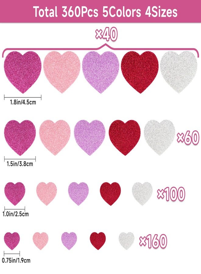 Anwyll Foam Stickers,Self-Adhesive Foam Stickers for Valentines Mothers Fathers Day Birthday Party Baby Shower Wedding Decoration (Red&Pink&White&Purple) - Image 2