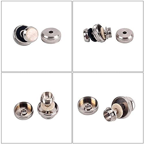 Jiayouy Trumpet Repair Kit Trumpet Finger Buttons Valve Cap Screw Drain Valve Key Piston Spring Trumpet Valve Replacement Parts Silver - Image 5
