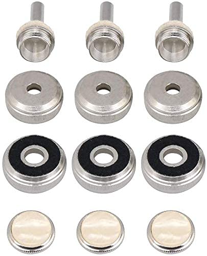 Jiayouy Trumpet Repair Kit Trumpet Finger Buttons Valve Cap Screw Drain Valve Key Piston Spring Trumpet Valve Replacement Parts Silver - Image 4
