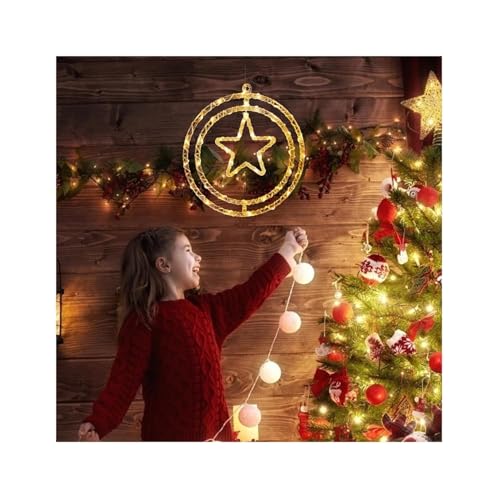 Litehom 30 cm Star Pendant LED Hanging Lights – Warm White Fairy Light Style for Diwali, Navratri, Christmas Tree & New Year Home Décor (Energy-Efficient) - Image 4