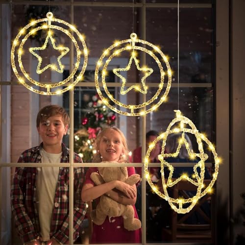 Litehom 30 cm Star Pendant LED Hanging Lights – Warm White Fairy Light Style for Diwali, Navratri, Christmas Tree & New Year Home Décor (Energy-Efficient) - Image 2