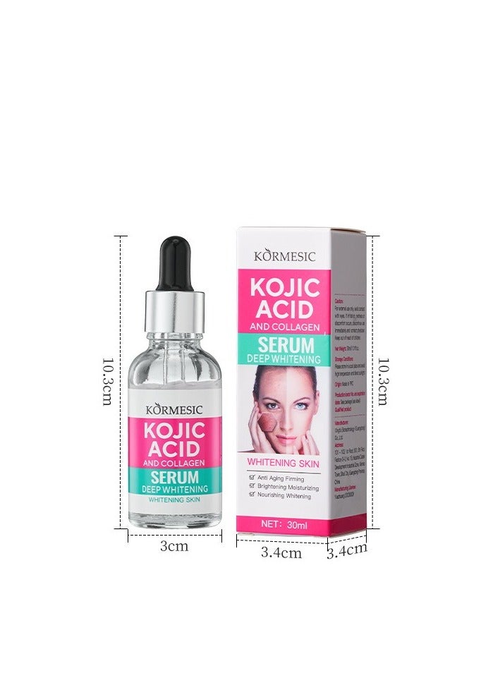 Kormesic سيروم حمض الكوجيك والكولاجين 30 مل - تفتيح البقع الداكنة وتوحيد لون البشرة - Image 1