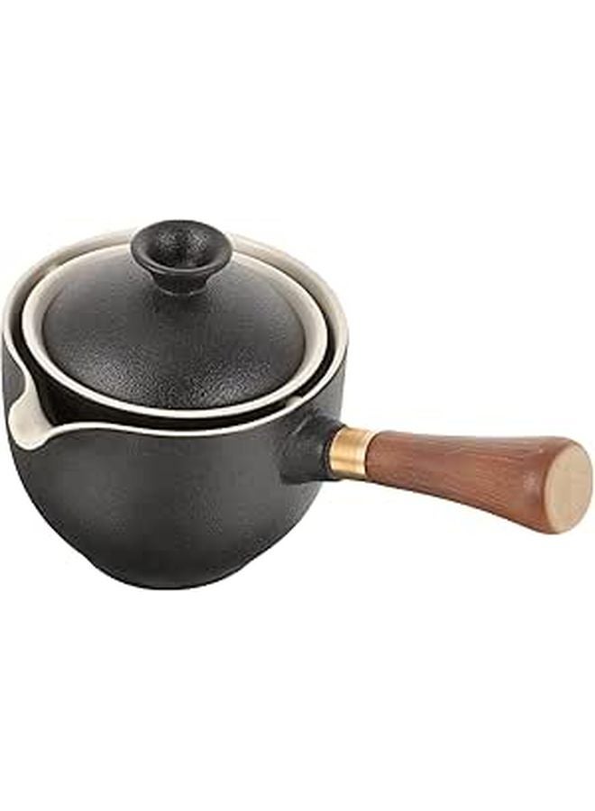 Ceramic Teapot with Infuser and Side Handle Anti Scald Portable Loose Leaf Tea Kettle - Image 1