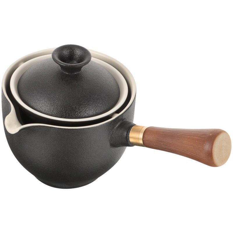 Ceramic Teapot with Infuser and Side Handle Anti Scald Portable Loose Leaf Tea Kettle - Image 2