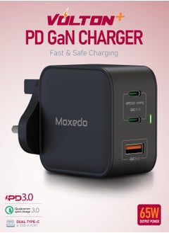 Moxedo Moxedo 65W PD 3.0 GaN Charger PPS QC 3.0 Fast Charging Dual Type-C + USB-A Port Compatible with iPhone 14 Pro Max/14 Plus/13, MacBook Pro, iPad Pro, Switch, Galaxy S22/S21  - Image 5