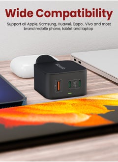 Moxedo Moxedo 65W PD 3.0 GaN Charger PPS QC 3.0 Fast Charging Dual Type-C + USB-A Port Compatible with iPhone 14 Pro Max/14 Plus/13, MacBook Pro, iPad Pro, Switch, Galaxy S22/S21  - Image 4