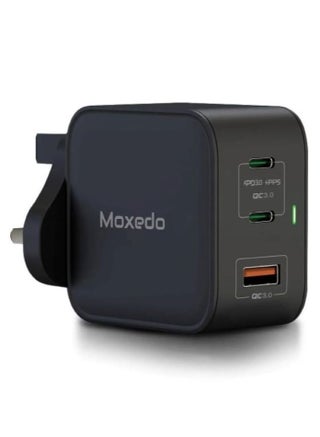 Moxedo 65W PD 3.0 GaN Charger PPS QC 3.0 Fast Charging Dual Type-C + USB-A Port Compatible with iPhone 14 Pro Max/14 Plus/13, MacBook Pro, iPad Pro, Switch, Galaxy S22/S21 - pzsku/Z52110BDECC9AA6A93318Z/45/1746610154/10000abf-5a20-4b49-8c79-064ac39918f2