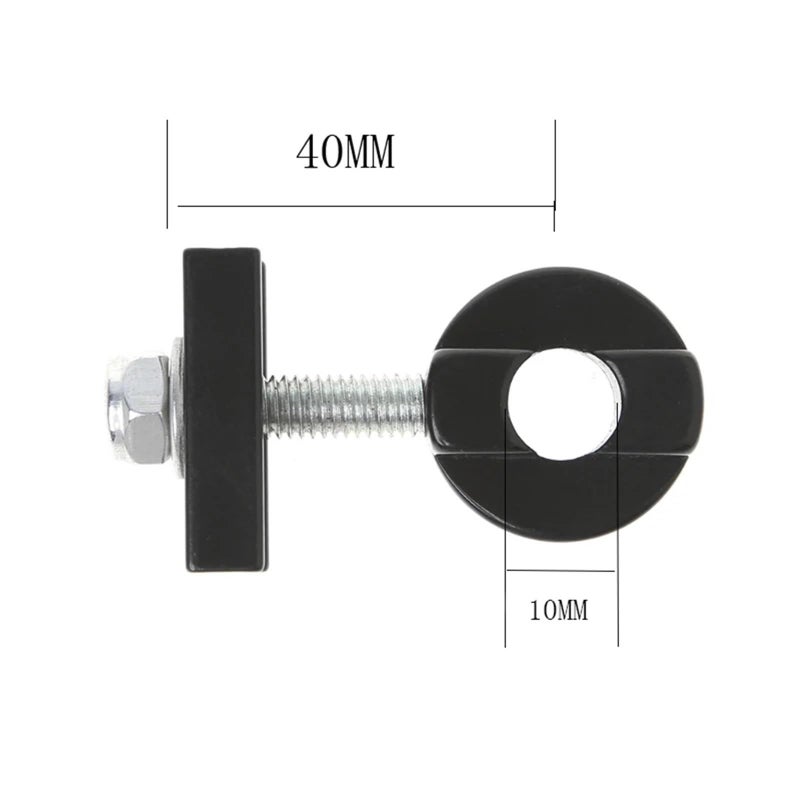 Black Bicycle Chain Adjuster Tensioner Fastener Aluminum Alloy Bolt for BMX Fixie Bike 5pcs - Image 5
