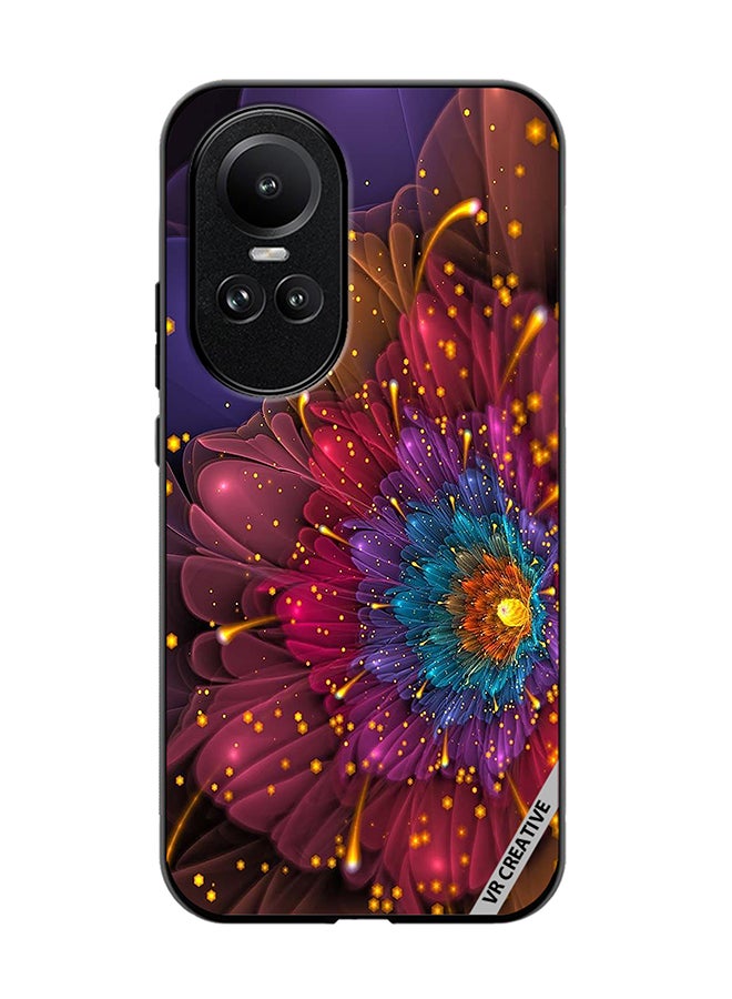 VR CREATIVE Protective Case Cover For Oppo Reno 10 Pro Flower Design Multicolour - Image 1