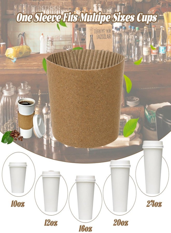 Tinsky 200 Pack Coffee Cup Sleeves for Cold and Hot Drinks Disposable Drink Sleeve for 10-24 oz Cups in Cafes Coffee Shops Offices - Image 3