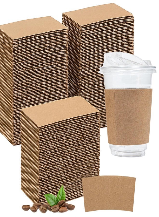 Tinsky 200 Pack Coffee Cup Sleeves for Cold and Hot Drinks Disposable Drink Sleeve for 10-24 oz Cups in Cafes Coffee Shops Offices - Image 1