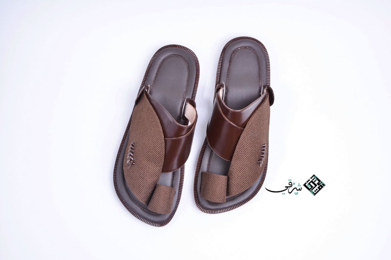 Zubairiya Naal | For Daily Wear, Eid and Occasions | Sandal | Brown Fabric | Saudi Arabian Eastern - Image 2