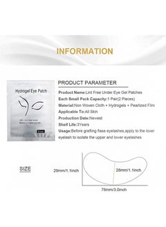 HaLunhi Under Eye Gel Pad Eyelash Extension Pads No Shedding DIY False Eyelash Extension Makeup Eye Gel Patches (50 Pack)  - Image 3