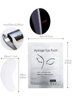 HaLunhi Under Eye Gel Pad Eyelash Extension Pads No Shedding DIY False Eyelash Extension Makeup Eye Gel Patches (50 Pack)  - Image 2