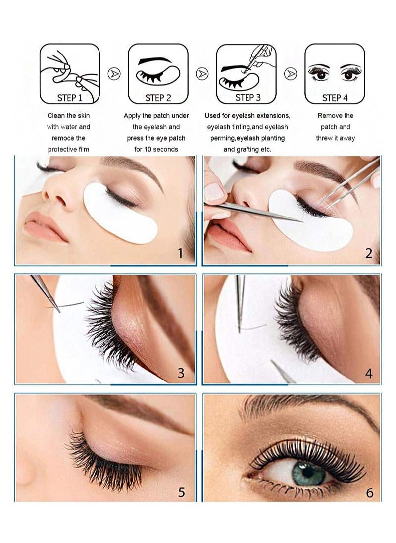 Under Eye Gel Pad Eyelash Extension Pads No Shedding DIY False Eyelash Extension Makeup Eye Gel Patches (50 Pack)