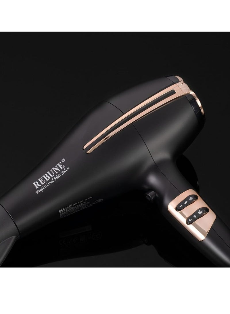 REBUNE Air Hair Dryer And Curler 2200W Black - Image 4