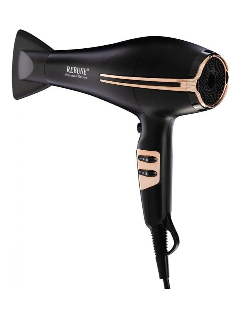 REBUNE Air Hair Dryer And Curler 2200W Black - Image 2